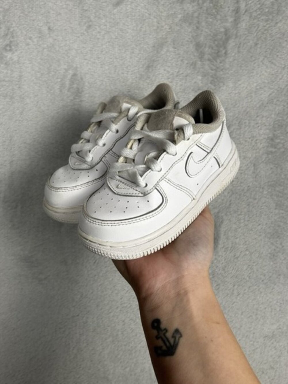 Nike Air Force 1‎ 8C Low Triple White Toddler Shoes No Box